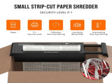 Small Paper Shredder for Home, 6 Sheet Strip Cut Paper Shredder Without Basket,Portable Shredder 88725189