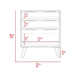 ZUN Praga Dresser, Three Drawers, Superior Top, Hairpin Legs B128P148795