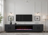 Radiance 94 inch Fireplace TV Stand, for TVs up to 100 inches, Black Finish B108P345212