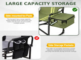 46.46" x 20.87" x 33.46" Folding Camping Chair with Side Table & Insulated Cooler Bag, Spray-Coated 78557006
