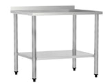 24" x 30" 18-Gauge Stainless Steel Commercial Work Table with 4" Backsplash and Undershelf W3629P365469