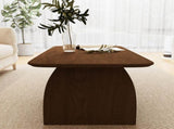 Modern minimalist living room coffee table, 47 inch double-layer rectangular with storage function, W1727P356443