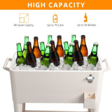 80QT 87.5*38.5*91cm Rectangular Plastic Box Iron Leg Tube Freezer Insulation 89582455