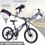 ZUN Mountain Bike for Girls and Boys Mountain 20 inch shimano 7-Speed bike W101984861