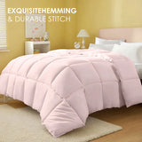 Pink plus-size comforter for all seasons, perfect for cozy bedrooms, luxurious hotel rooms, single, 52736598