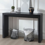 ZUN Modern Black Console with Ribbed Design,Wood Console, 47" W entryway table,Black Entry W2729P199006