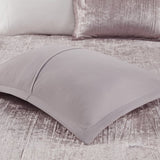 5 Piece Crinkle Velvet Comforter Set Blush King/Cal King B035P148352