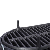 Oval Cast Iron Grill Outdoor, Portable Charcoal Grill and Tabletop Cast Iron Skillet - 100% Cast 43977316