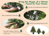 2FT, 3FT, 4FT, 3-Piece Pre-Lit Christmas Tree Set with Warm Glowing Lights, Sturdy Potted Base, and N710P523032F