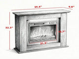 40" Electric Fireplace TV Stand with Mantel, LED Strip & Adjustable Flame for Up to 55" TVs, Black 23537237