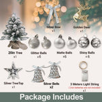 ZUN 22in Mini Christmas Tree with Light Artificial Small Tabletop Christmas Decoration with Flocked 55611026