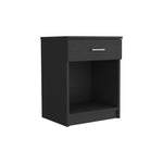 ZUN Eco Nightstand , End Table, Side Table Superior Top, One Drawer, Lower Shelf -Black B20091851