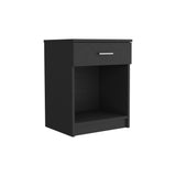 ZUN Eco Nightstand , End Table, Side Table Superior Top, One Drawer, Lower Shelf -Black B20091851