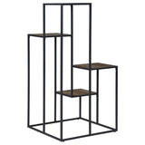 Rustic Brown and Black 4-Tier Display Shelf B062P153776