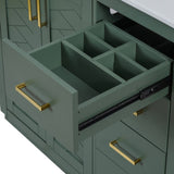 36'' Bathroom Vanity with Ceramic Sink Combo, Solid Wood Frame Bathroom Storage Cabinet, N710P243327F