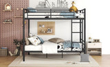Full Over Full Metal Bunk Bed, Black MF310408AAB