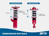 BFO Coilovers Spring Shocks Lowering Kit for Mitsubishi Lancer 08-16 85964897