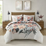Full/Queen 3 Piece Floral Cotton Duvet Cover Set B035P148367
