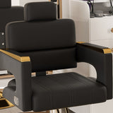 Professional Hydraulic Barber Chair - 360&deg Swivel with Adjustable Height, Stainless Steel Armrests & W2700P318167