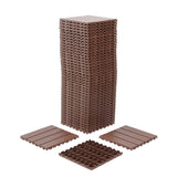 Plastic Interlocking Deck Tiles,44 Pack Patio Deck Tiles,12"x12" Square Waterproof Outdoor All W206P151697