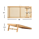 4x2 FT Large Size Cornhole Board Set of 2, Wooden Outdoor Game Board Set with 8 Bean Bags, Perfect W2640P227951