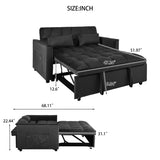 Convertible Sofa Bed,3-in-1 Pull Out Couch Bed with Reclining Backrest and Pillows,Sofa Bed Chair W2941P243734