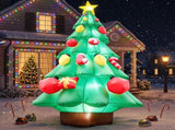 12FT Inflatable Christmas Tree with Gifts & Candy Canes, 6 LED Lights, 190D Polyester, US Plug 44147408