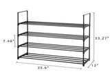 2 Set 4 Tiers Shoe Rack Shoe Tower Shelf Storage Organizer For Bedroom, Entryway, Hallway, and 42895024