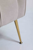 Upholstered Accent Chair with Tufted Cushions and Ottoman In Beige B2730P271433