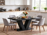 47.2" Modern Dining Table for 4, Rectangular Kitchen Table for Dining Room & Living Room 32180703