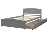 Twin size Platform Bed with Two Drawers, Gray WF194280AAE