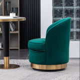 ZUN Wania Contemporary Velvet Swivel Chair, Green T2574P164513