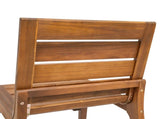 Outdoor Acacia Wood Dining Chair , Teak Finish Patio Chair with Ergonomic Curved Back, N773P355906T