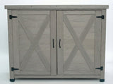 Potting Bench with Storage Cabinet and Metal Table Top for Outdoor Patio,Outdoor Work Station Table 23479910
