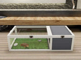 39.5Wood Tortoise House Indoor Turtle Habitat Reptile Cage for Small Animals Lizards, Geckos, with 46055856