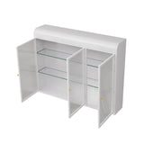 3 Door Arched Wall Mounted Glass Cabinets for Kitchen, Living Room and Bathroom W757P221502