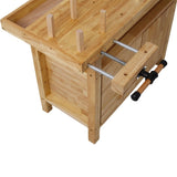 Wood Workbench - Wooden Workbench for Garage Workshop and Home W46594607