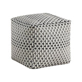 Square Pouf Jacquard Fabric Upholstery Modern Ottoman, Footstool, Non-Slip Floor Pouf, Bean Bag B011P251650