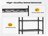 5 Tier Heavy Duty Adjustable Wire Shelving with Wheels, Storage Racks for Garage Kitchen Pantry 19260800
