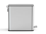 Bathroom Trash Can, 2.6 Gallon Stainless Steel, Step Garbage Bin with Soft Close Lid, Silver 56733340