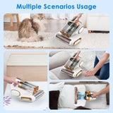 Mattress Vacuum Cleaner, Cordless 200W with 16KPA Suction, Allergen Removal, Dual Dust Cup & Battery 72873685