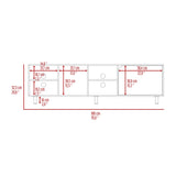 ZUN Harwich 5-Shelf TV Stand Light Oak B06280295