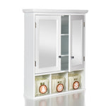 ZUN Bathroom Storage Cabinet, Medicine Cabinets for Bathroom with Mirror, 2 Doors 2 Adjustable Shelf + 3 W1801109067