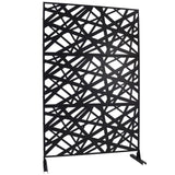 Outdoor & Indoor Privacy Metal Privacy 76" H48" W, Freestanding Decorative Privacy W465P193273