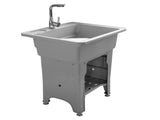 Gray Freestanding Plastic Utility Sinks Utility Sink Laundry Tub Outdoor Sink Drop in Deep Sink Kit 71584544