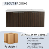 48 Inch Bathroom Cabinet With Resin Sink,Soft Close Doors,Float Mounting Design W999P206328