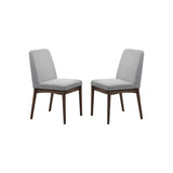 Grey Fabric Upholstered Dining Chair, Brown SR011805
