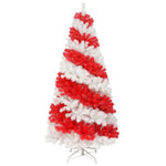 ZUN 6ft Artificial Christmas with 300 LED Lights and 900 Bendable Branches, Candy Cane Christmas 86331544