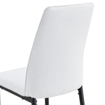 ZUN Modern Dining Chairs Set of 6, Side Dining Room/Kitchen Chairs, Faux Leather Upholstered Seat and WF312263AAK