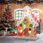 ZUN Christmas Inflatable Gingerbread House 37475004